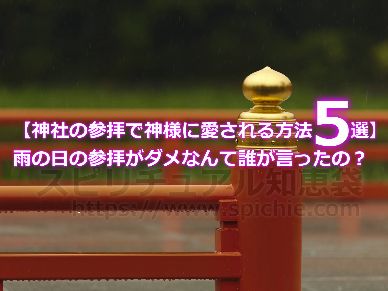 【神社の参拝で神様に愛される方法５選】雨の日の参拝がダメなんて誰が言ったの？