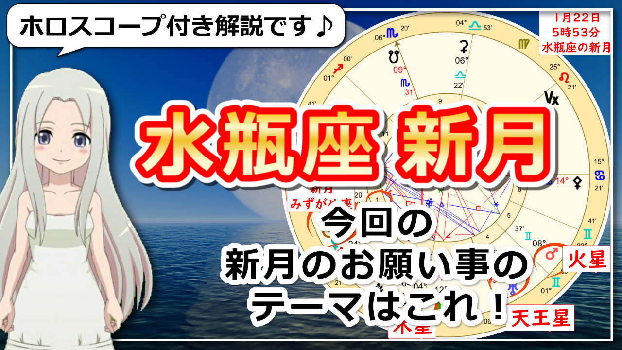 【水瓶座の新月】否応無しに自分自身と向き合うことで人生が揺り動き始める新月のアイキャッチ画像